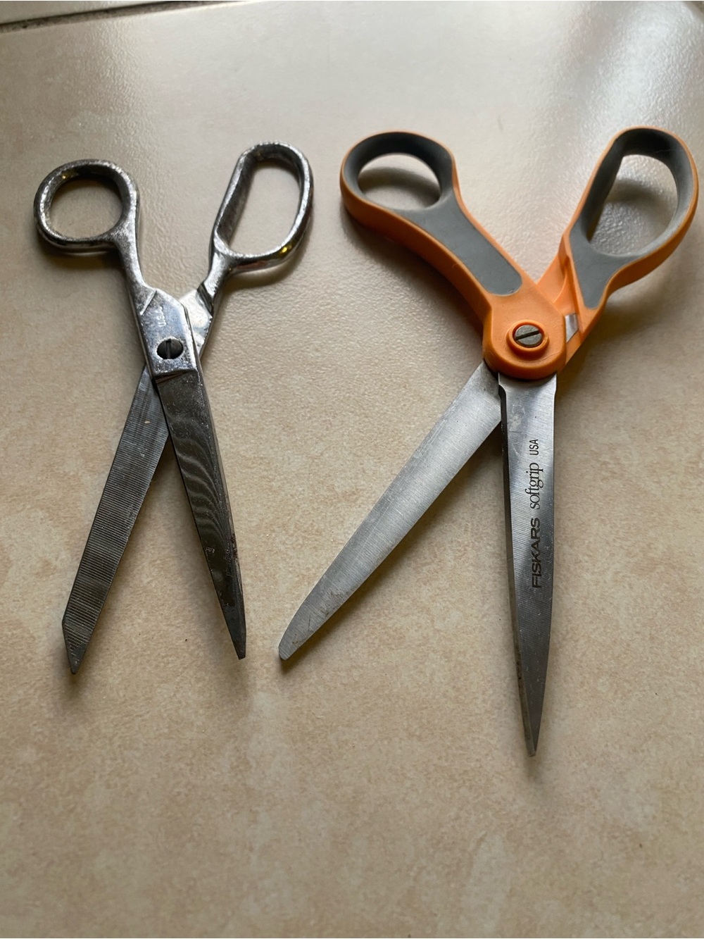 Vintage USA and Fiskars Fabric Shears Scissors